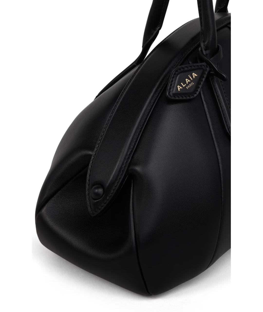 ALAIA Черная кожаная сумка тоут, фото 4