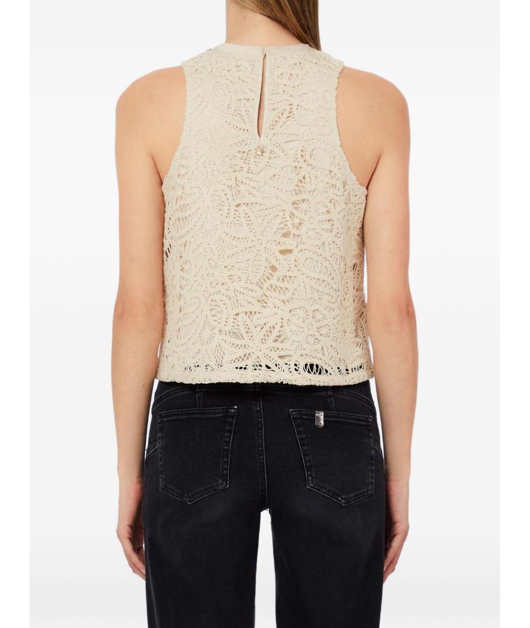 LIU JO Бежевая хлопковая блузы, фото 3