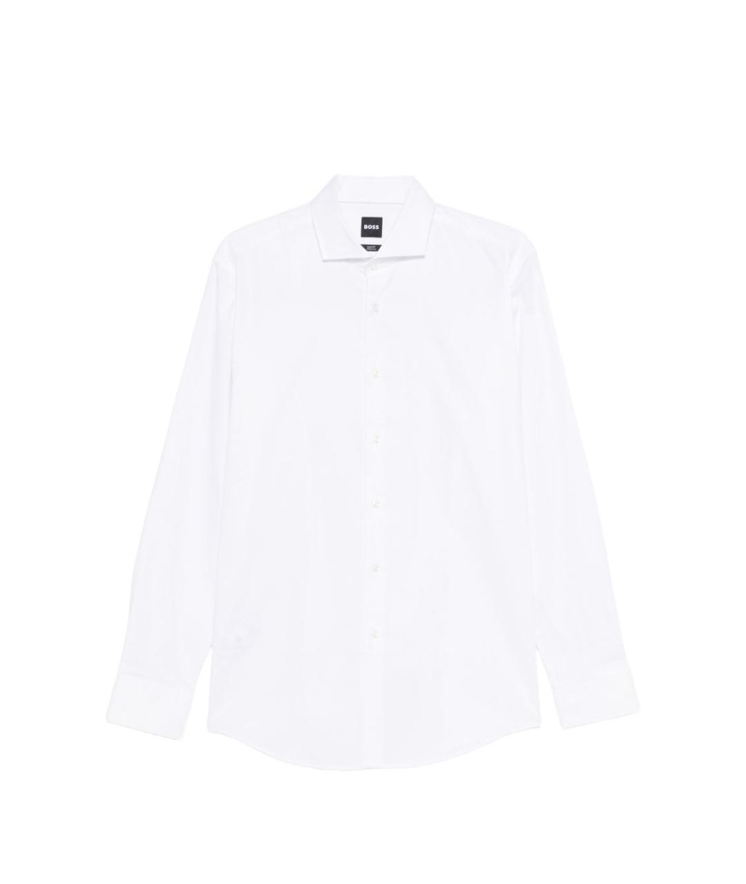 HUGO BOSS Белая хлопковая классическая рубашка, фото 1