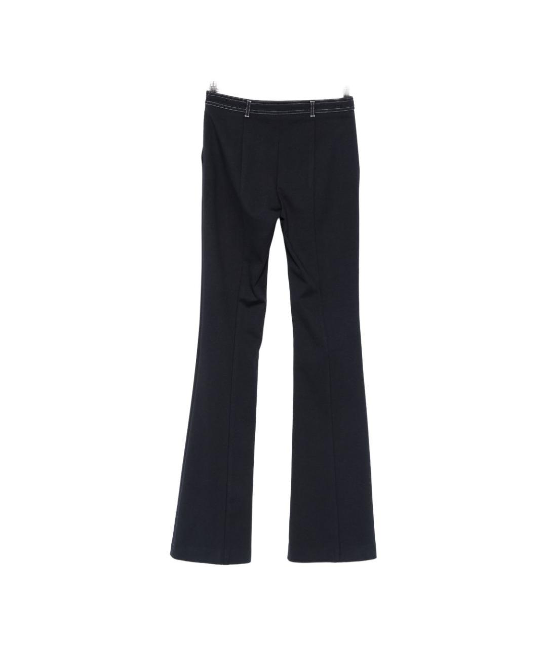 LIU JO Темно-синие вискозные прямые брюки, фото 2