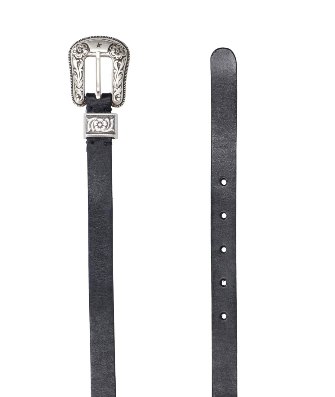 GOLDEN GOOSE DELUXE BRAND Черный кожаный ремень, фото 2