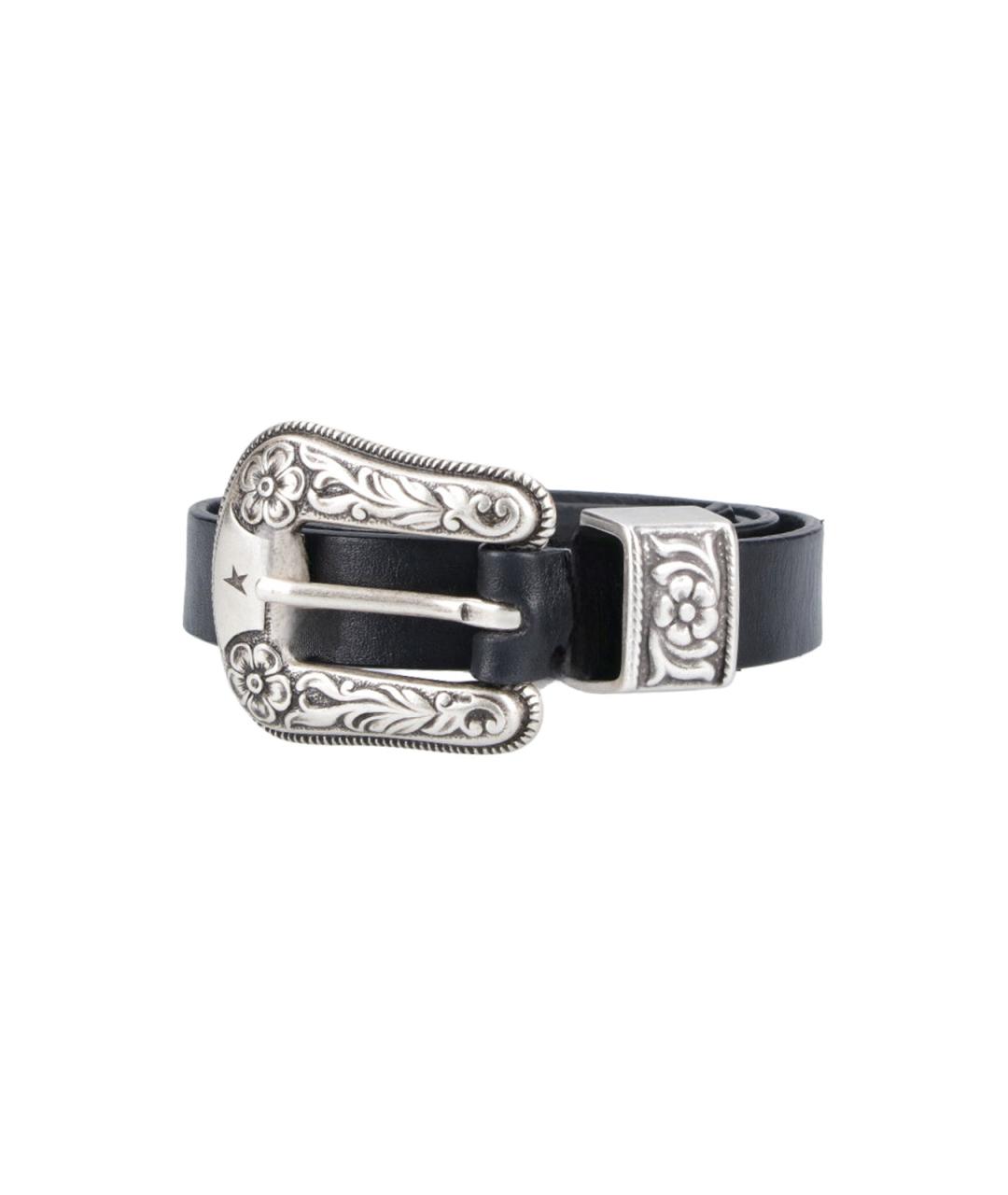 GOLDEN GOOSE DELUXE BRAND Черный кожаный ремень, фото 1