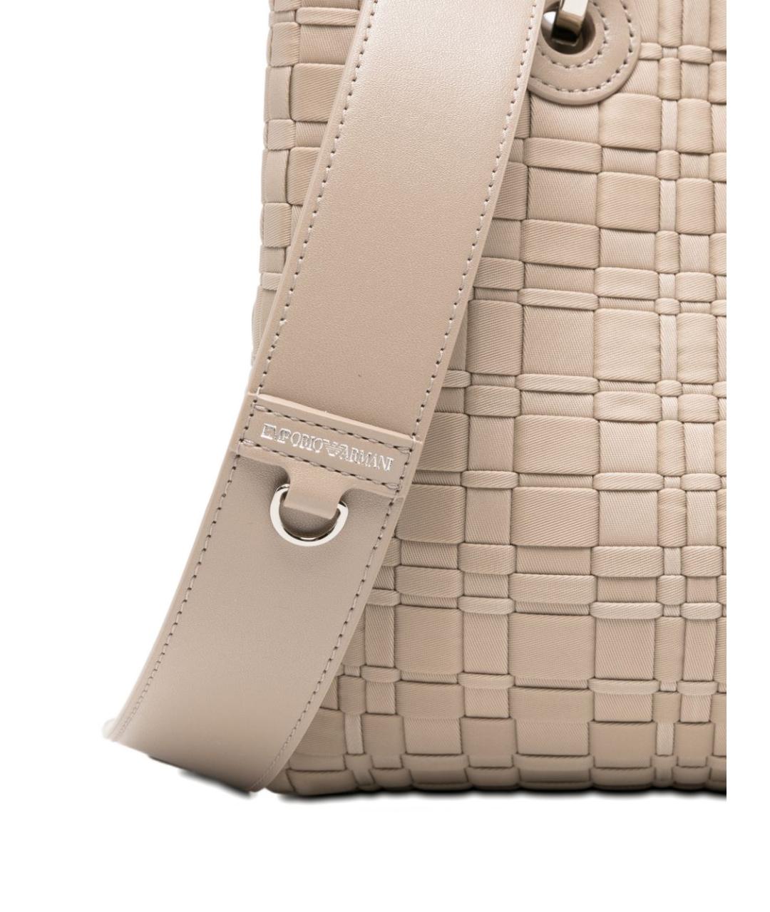 EMPORIO ARMANI Серая синтетическая сумка тоут, фото 4