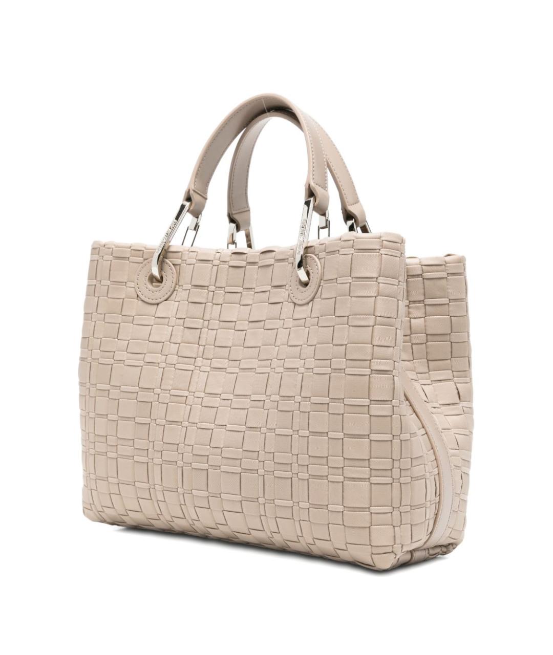 EMPORIO ARMANI Серая синтетическая сумка тоут, фото 5