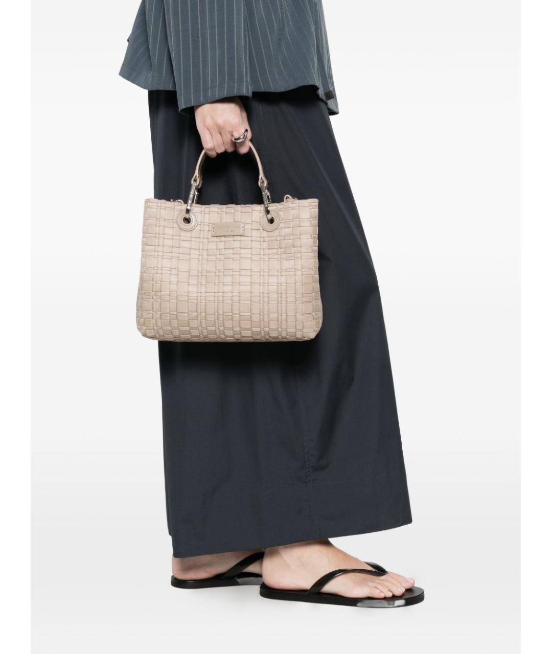 EMPORIO ARMANI Серая синтетическая сумка тоут, фото 3