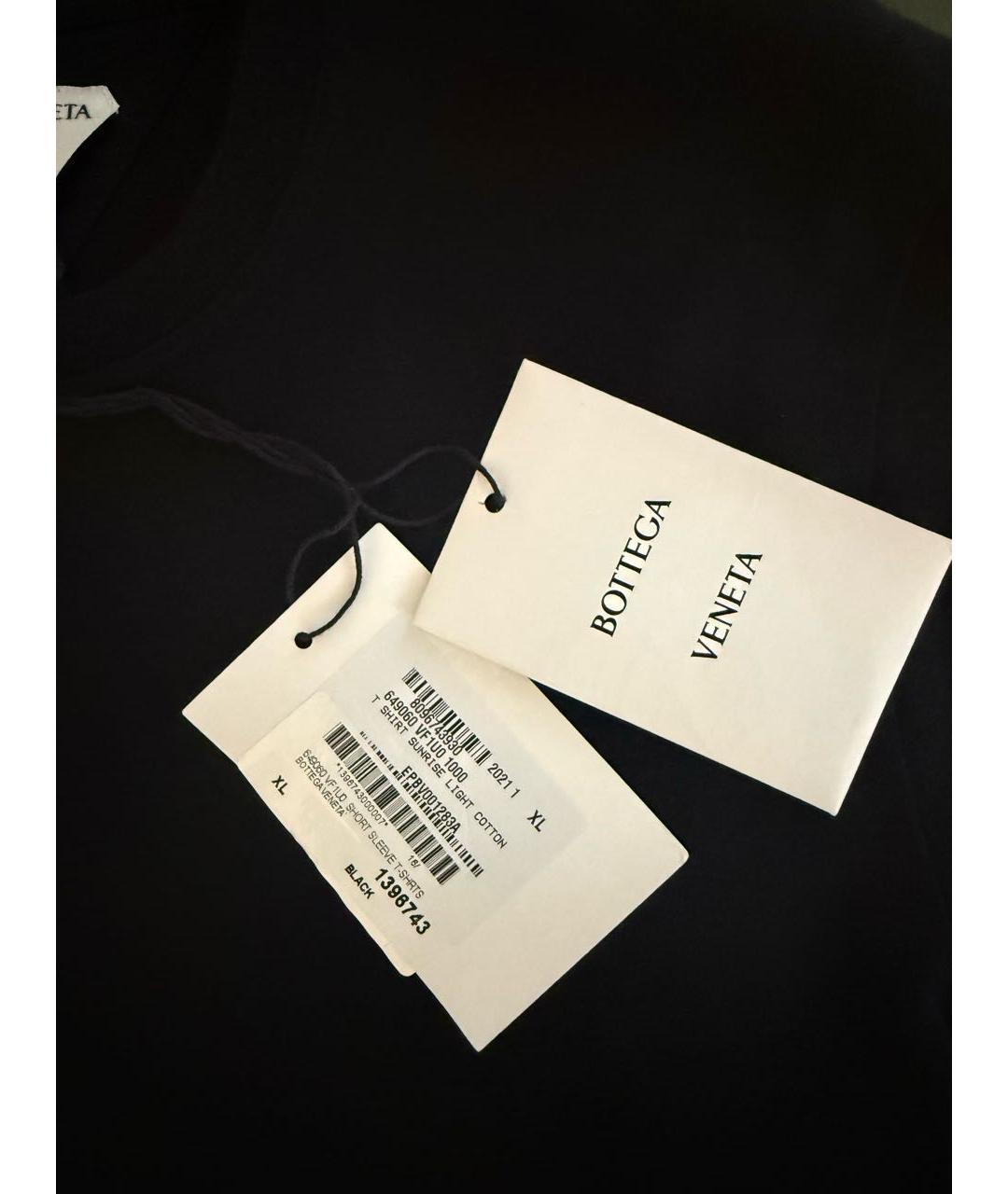 BOTTEGA VENETA Черная хлопковая футболка, фото 3