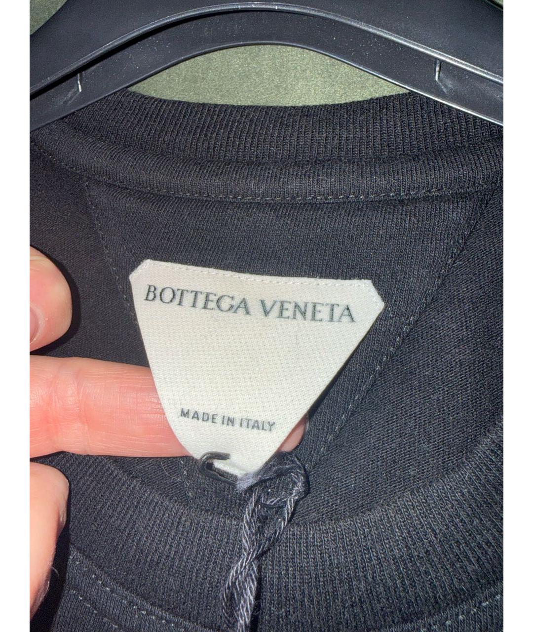 BOTTEGA VENETA Черная хлопковая футболка, фото 6