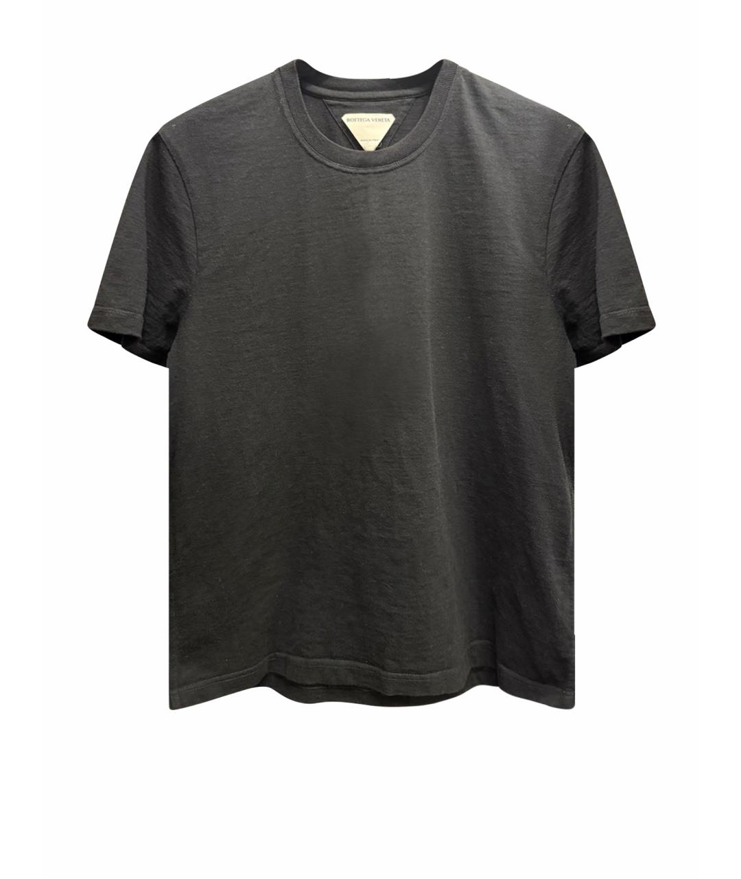 BOTTEGA VENETA Черная хлопковая футболка, фото 1