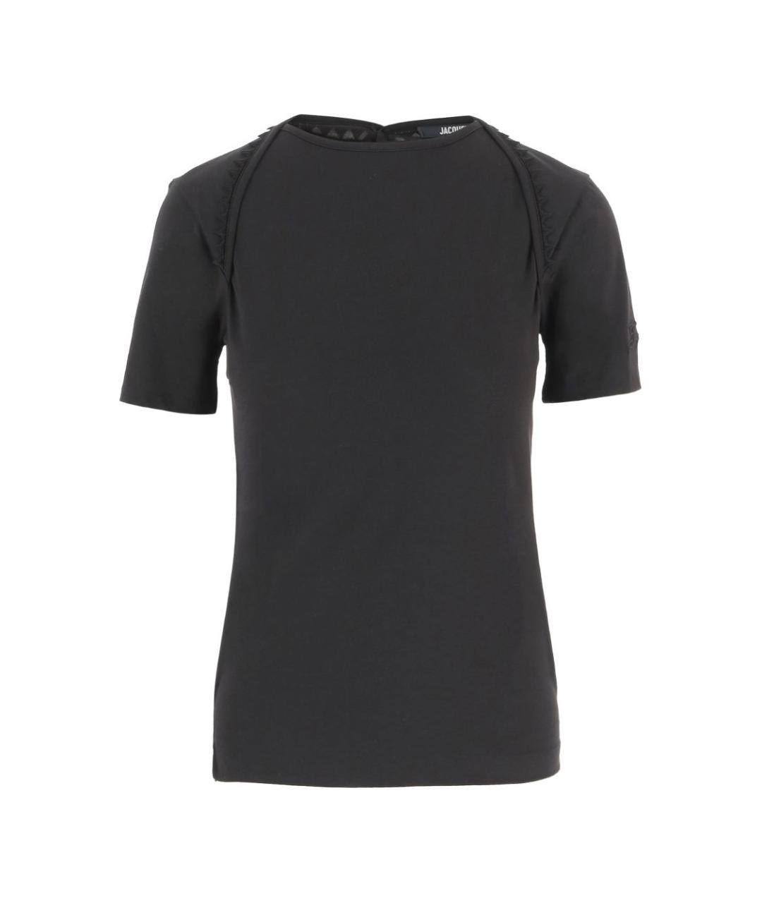 JACQUEMUS Черная хлопковая футболка, фото 1