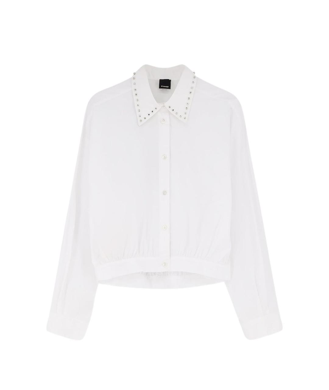 PINKO Белая хлопковая рубашка, фото 1