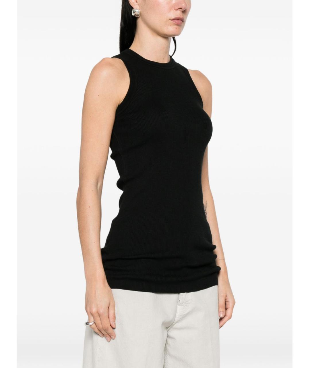 PHOEBE PHILO Черная хлопковая майка, фото 5