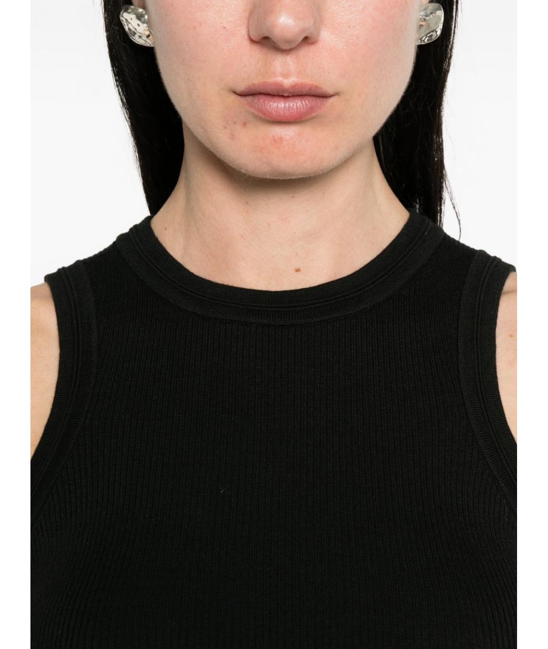 PHOEBE PHILO Черная хлопковая майка, фото 4