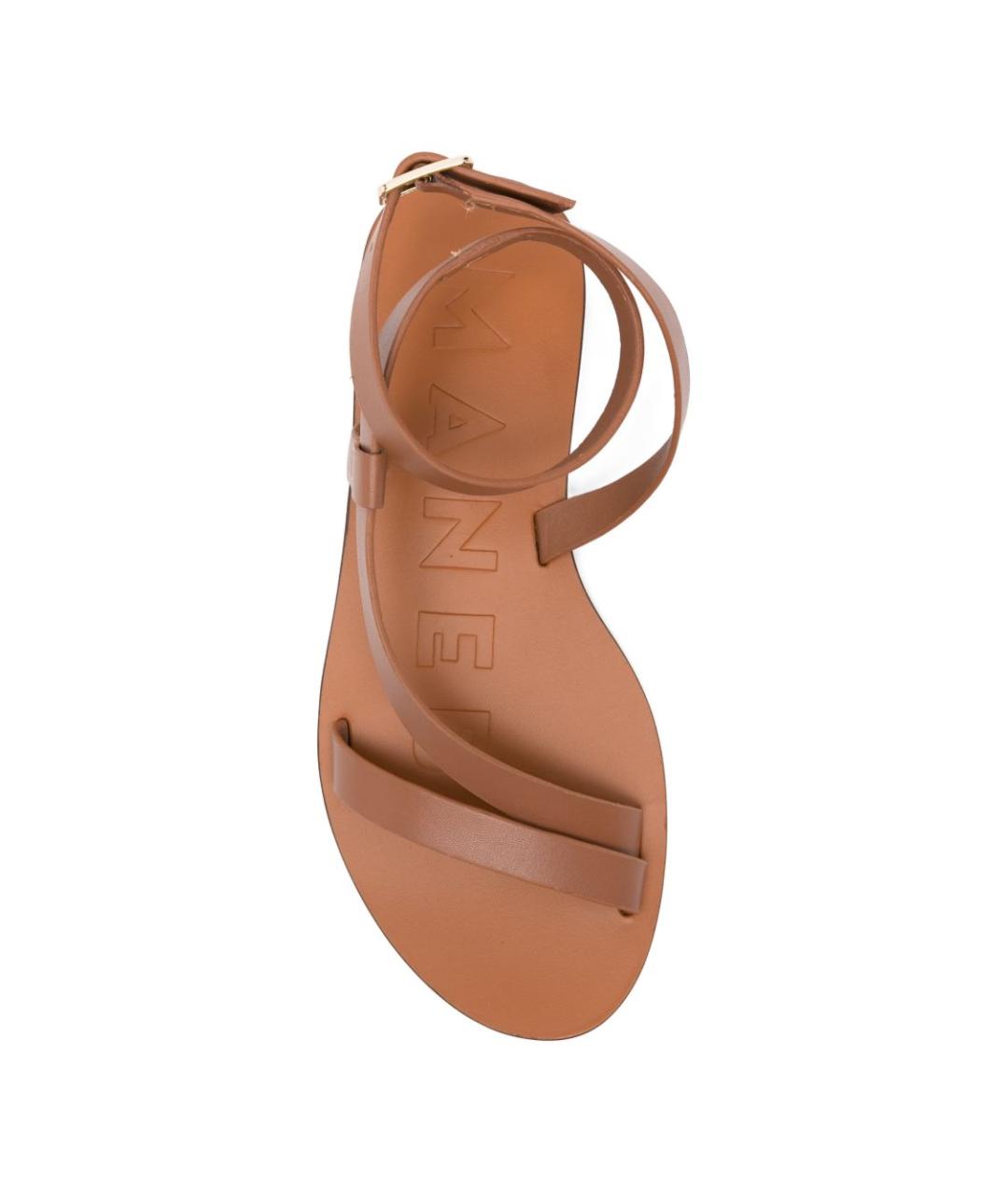 MANEBI Коричневые босоножки, фото 4