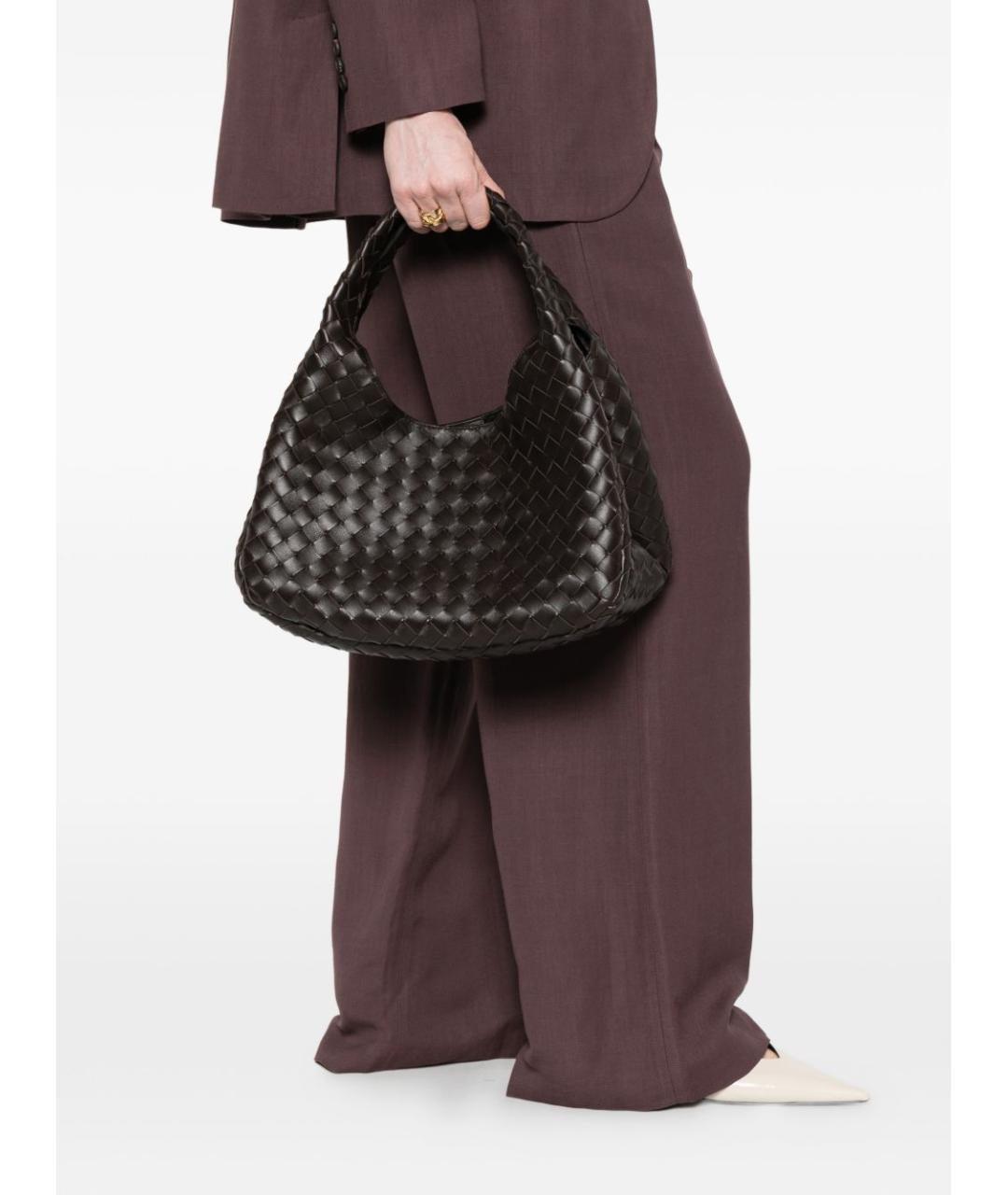 BOTTEGA VENETA Коричневая кожаная сумка тоут, фото 3