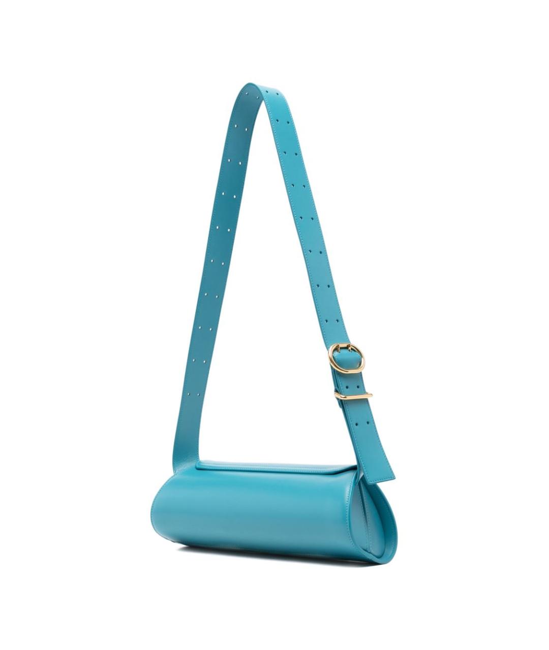 JIL SANDER Голубая кожаная сумка через плечо, фото 3