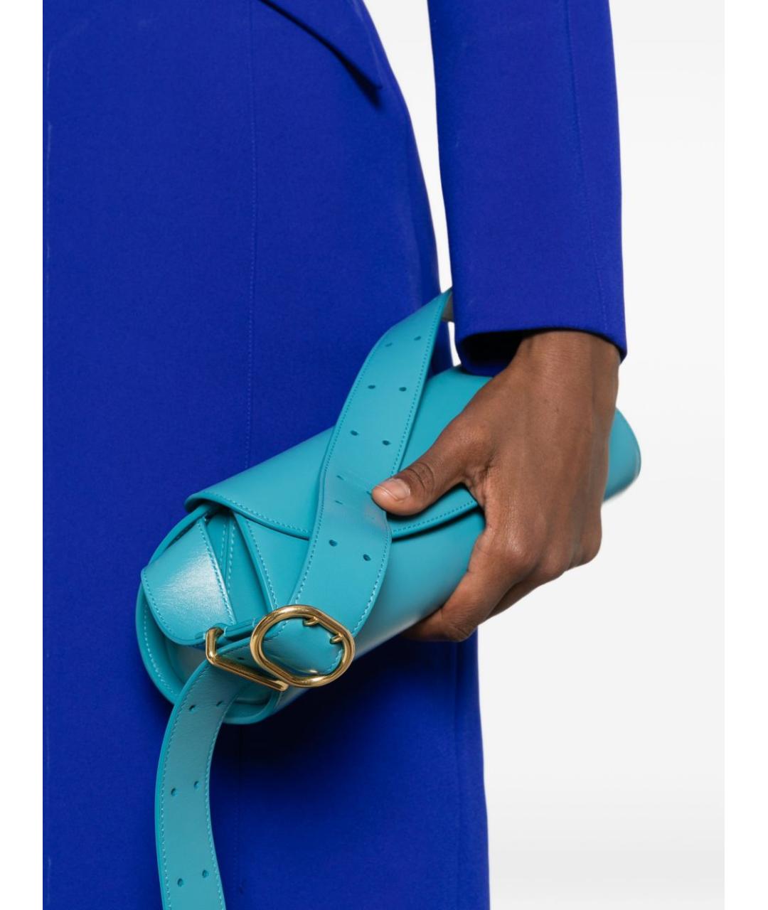 JIL SANDER Голубая кожаная сумка через плечо, фото 4