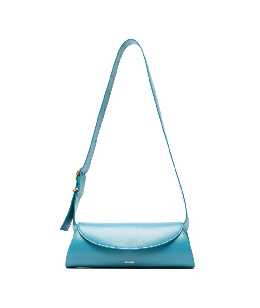 JIL SANDER Голубая кожаная сумка через плечо, фото 1