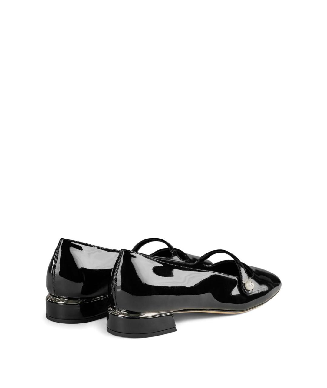 JIMMY CHOO Черные балетки из лакированной кожи, фото 5