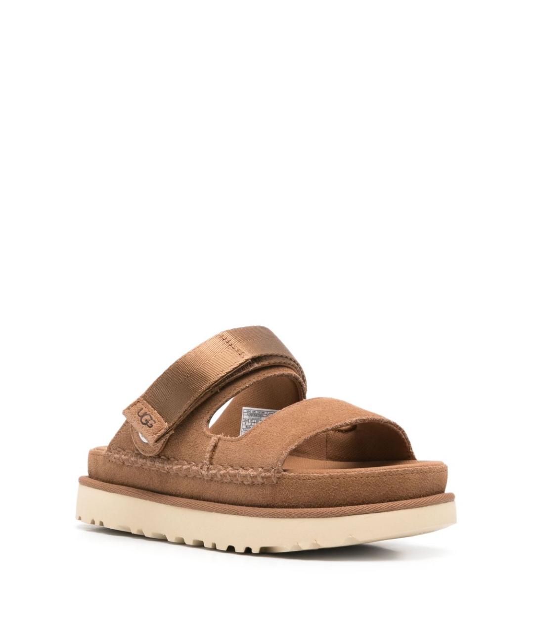 UGG AUSTRALIA Коричневые замшевые сандалии, фото 4