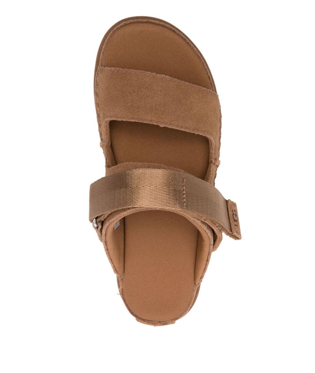 UGG AUSTRALIA Коричневые замшевые сандалии, фото 3