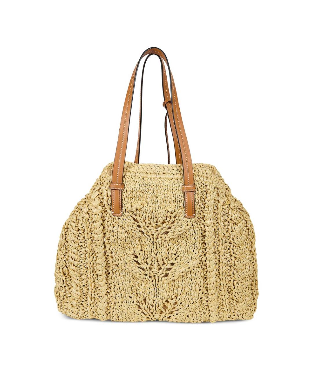 ERMANNO SCERVINO Бежевая пелетеная сумка тоут, фото 2