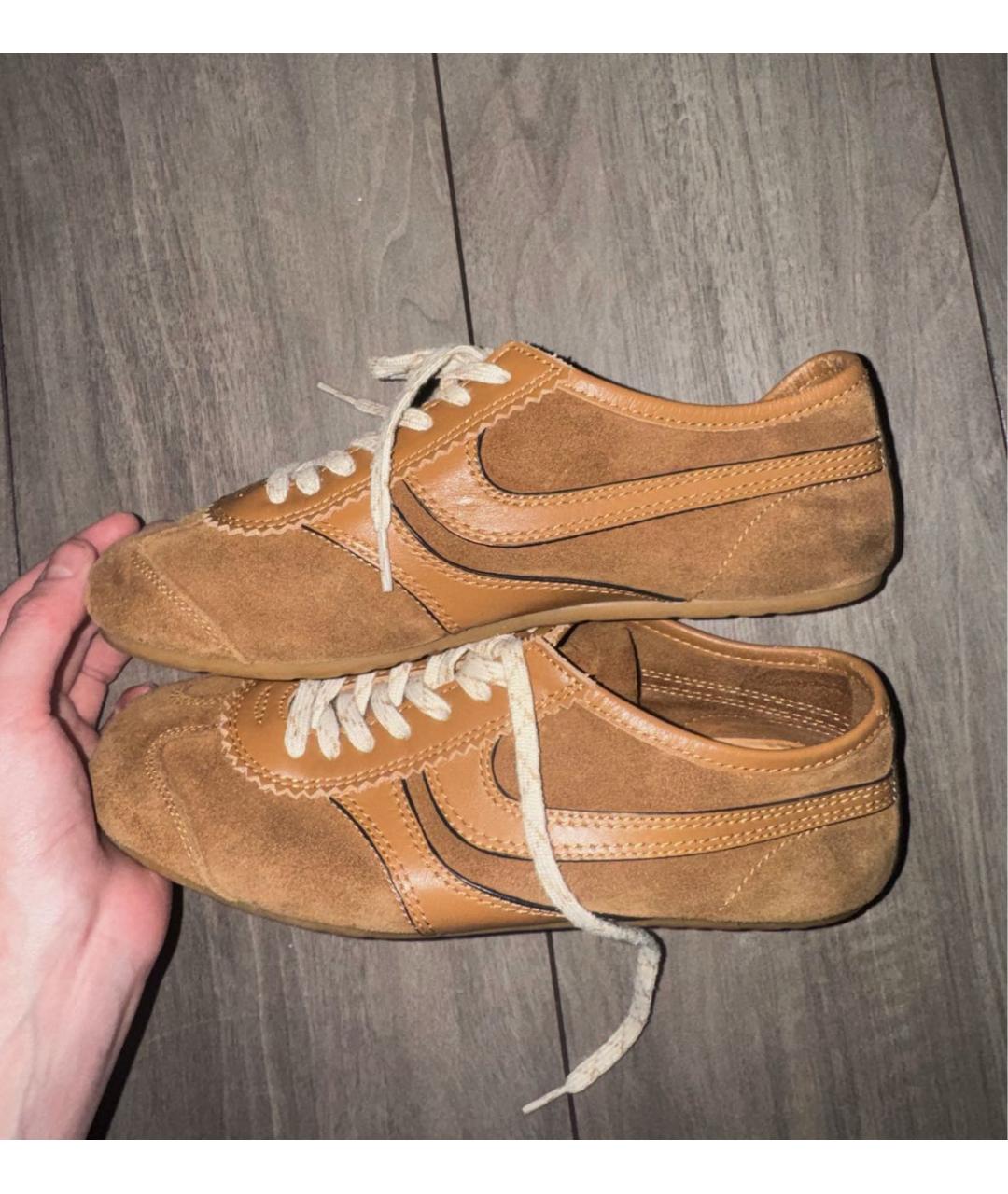 DRIES VAN NOTEN Коричневые замшевые кеды, фото 3