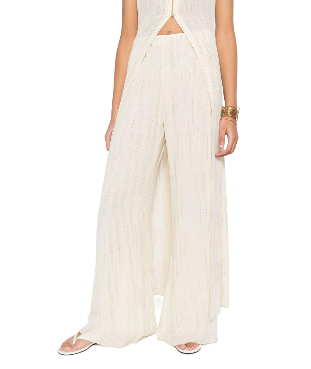 FORTE FORTE Бежевые вискозные брюки широкие, фото 3