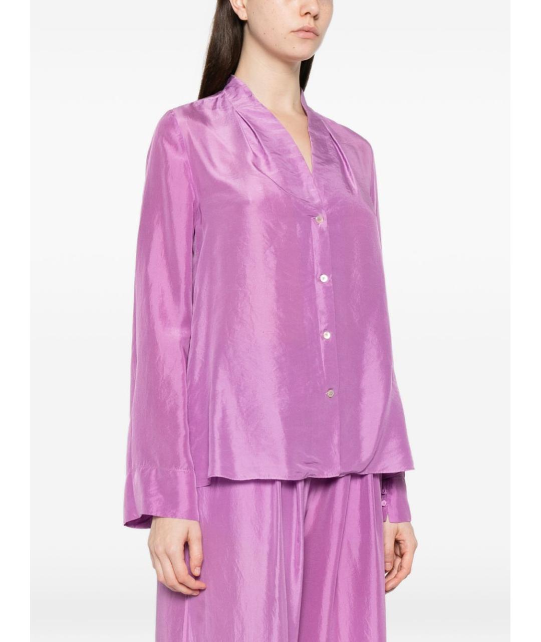 FORTE FORTE Фиолетовая шелковая рубашка, фото 3