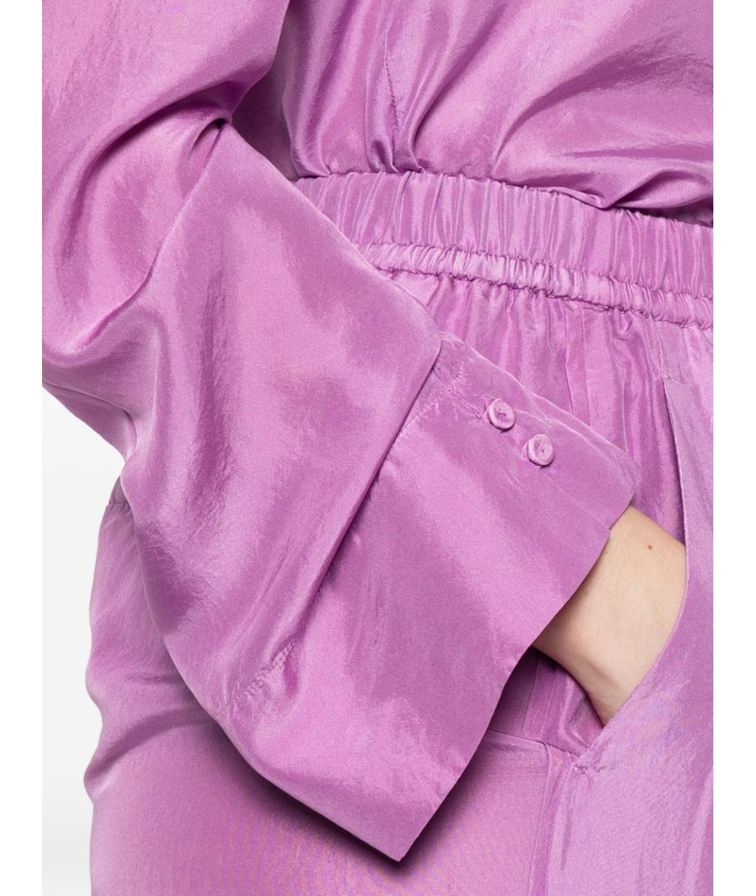FORTE FORTE Фиолетовая шелковая рубашка, фото 4