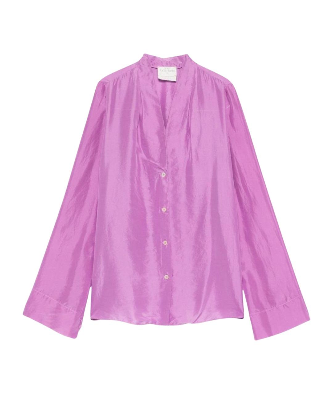 FORTE FORTE Фиолетовая шелковая рубашка, фото 1