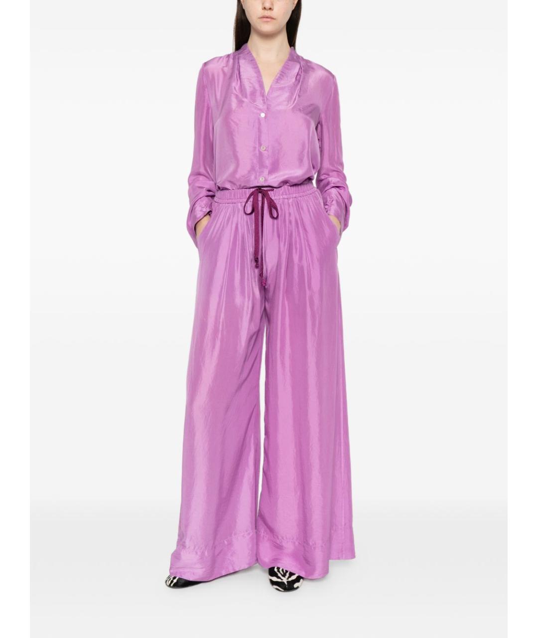 FORTE FORTE Фиолетовая шелковая рубашка, фото 5