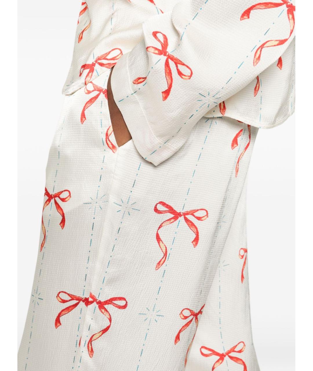 FORTE FORTE Красные вискозные прямые брюки, фото 2