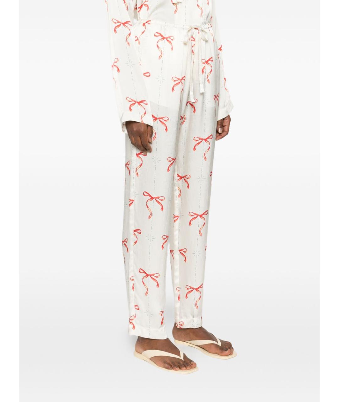 FORTE FORTE Красные вискозные прямые брюки, фото 4