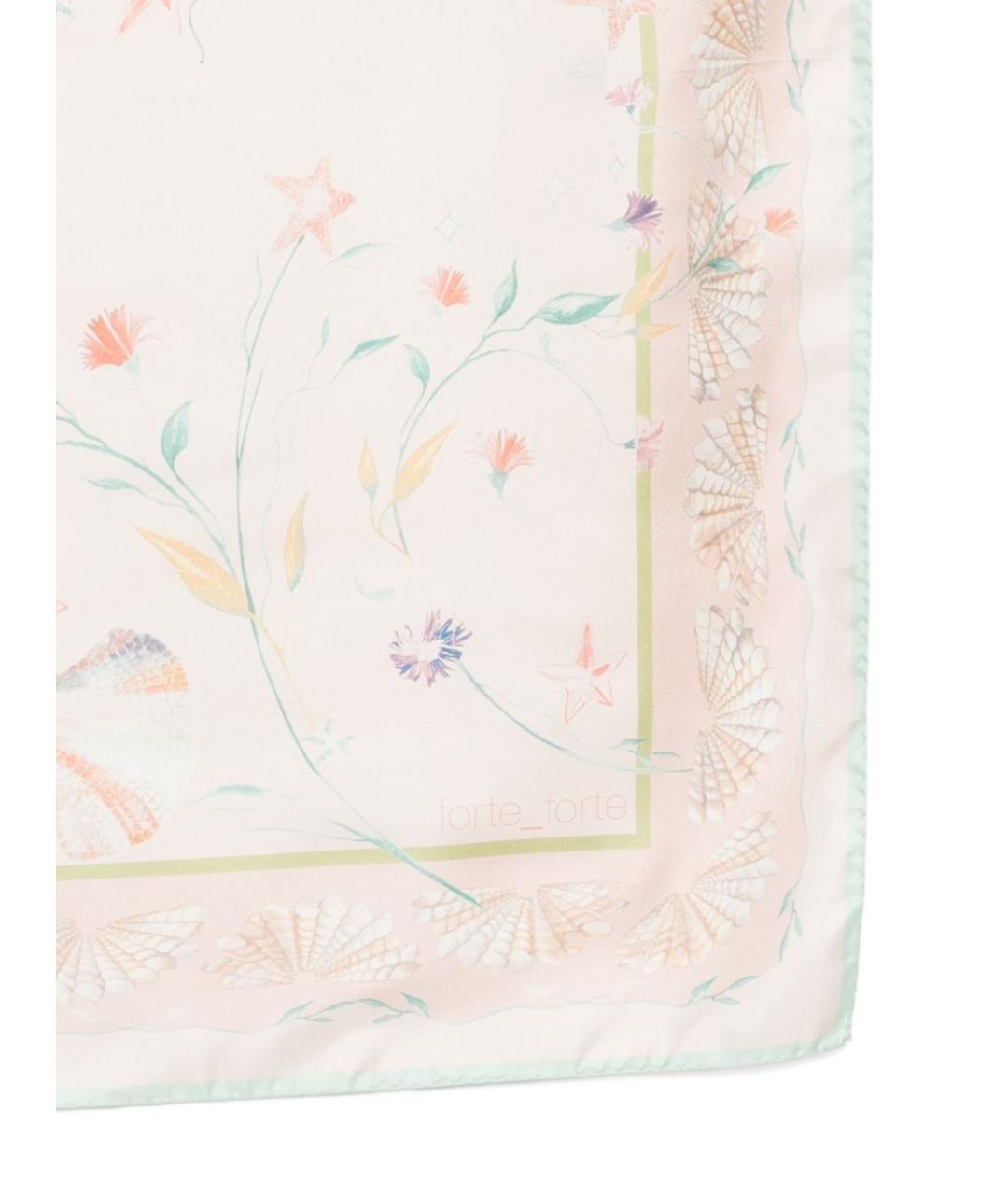 FORTE FORTE Розовый шелковый платок, фото 2