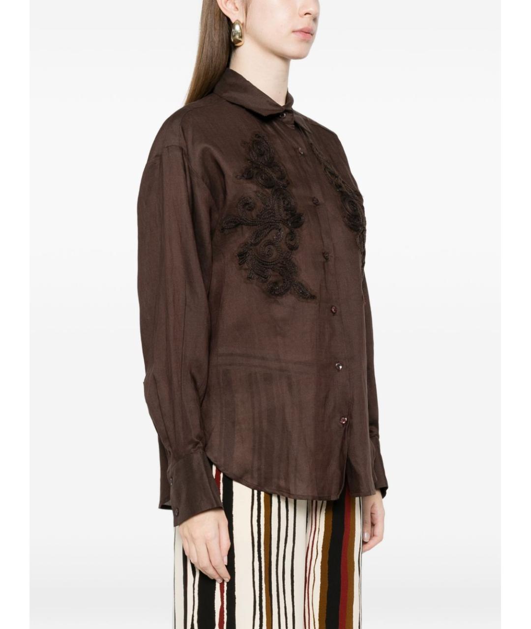 ERMANNO FIRENZE Коричневая рубашка, фото 3