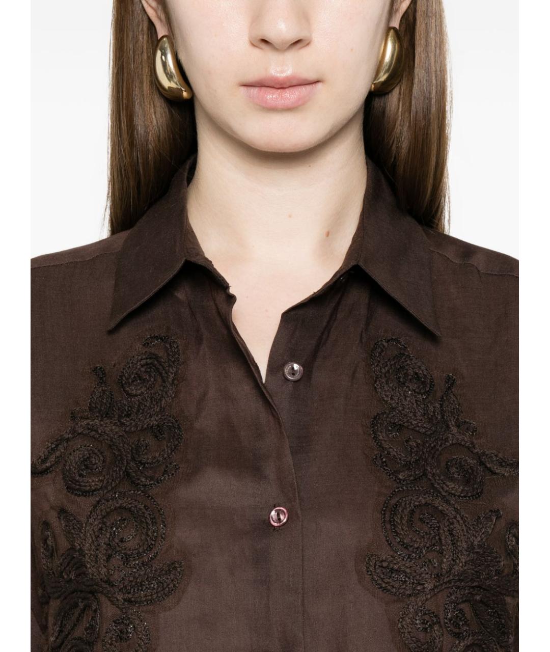 ERMANNO FIRENZE Коричневая рубашка, фото 4