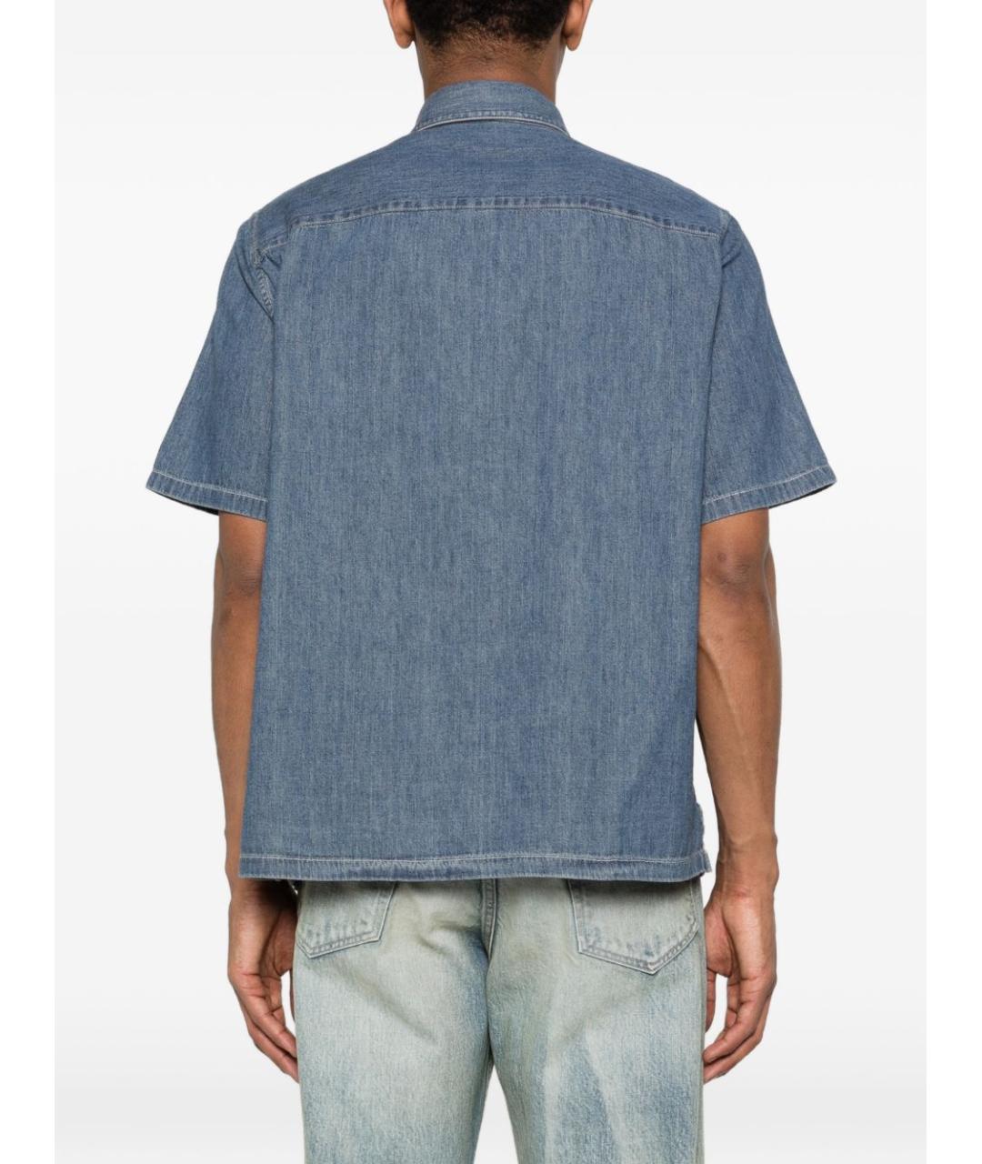 CELINE Синяя хлопковая кэжуал рубашка, фото 3