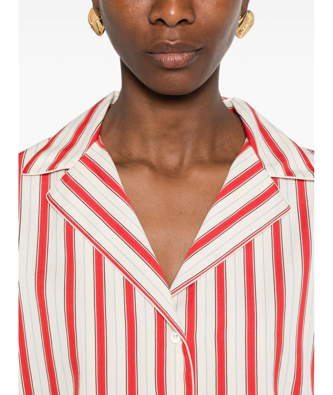 FORTE FORTE Красная хлопковая рубашка, фото 2