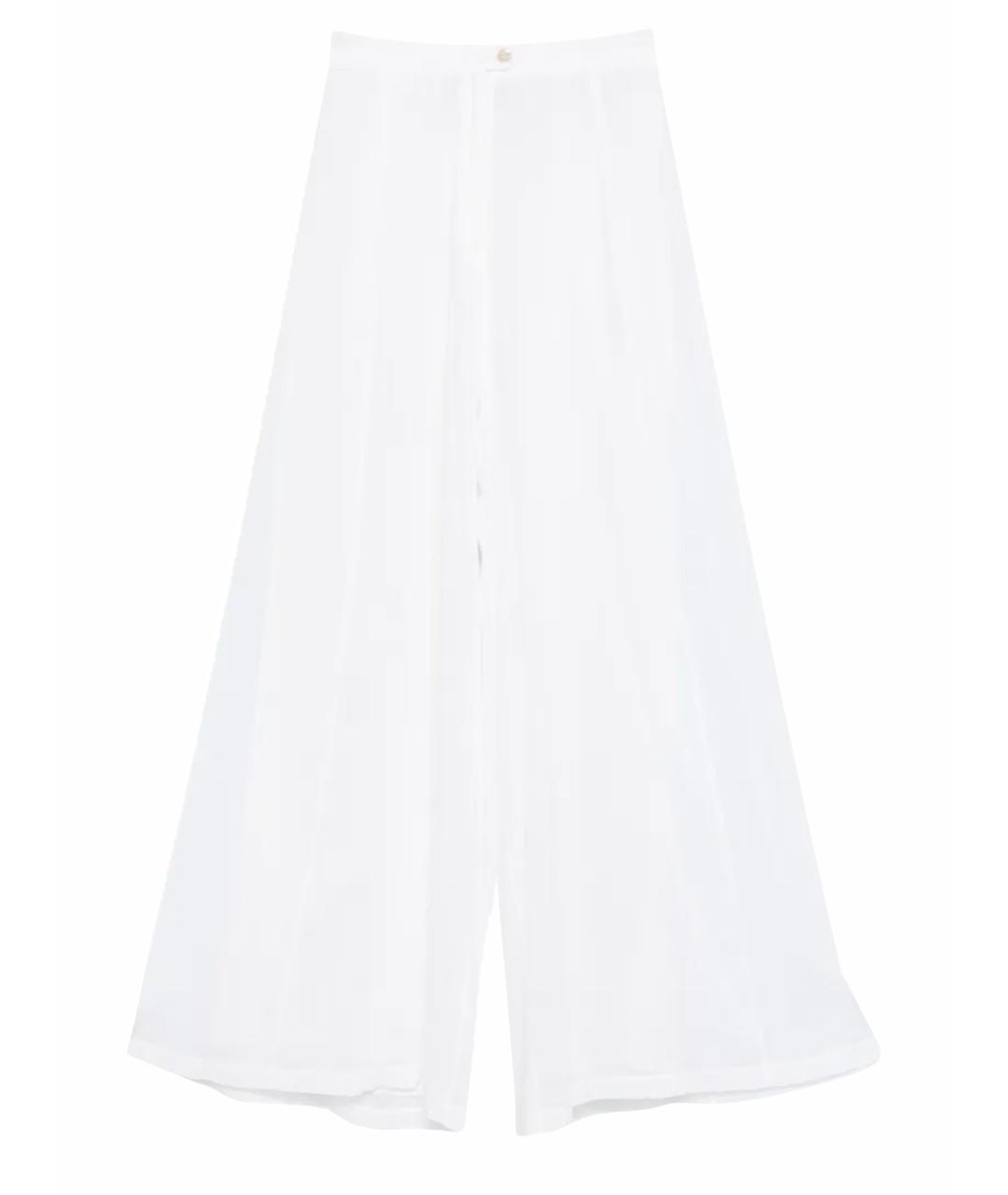 FORTE FORTE Белые хлопковые брюки широкие, фото 1