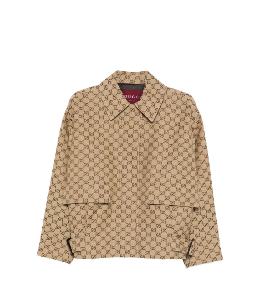 GUCCI Коричневая хлопковая куртка, фото 1