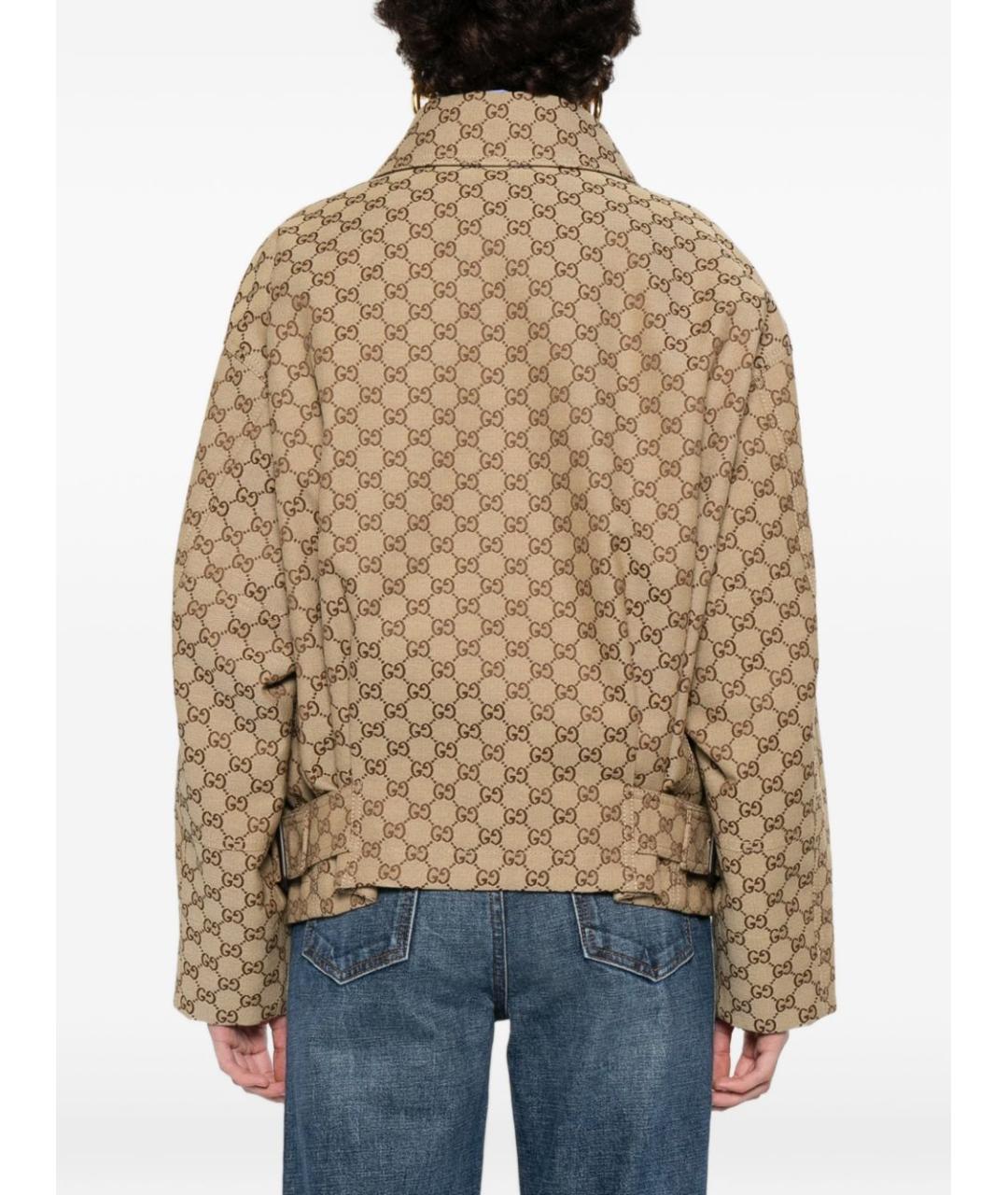 GUCCI Коричневая хлопковая куртка, фото 5