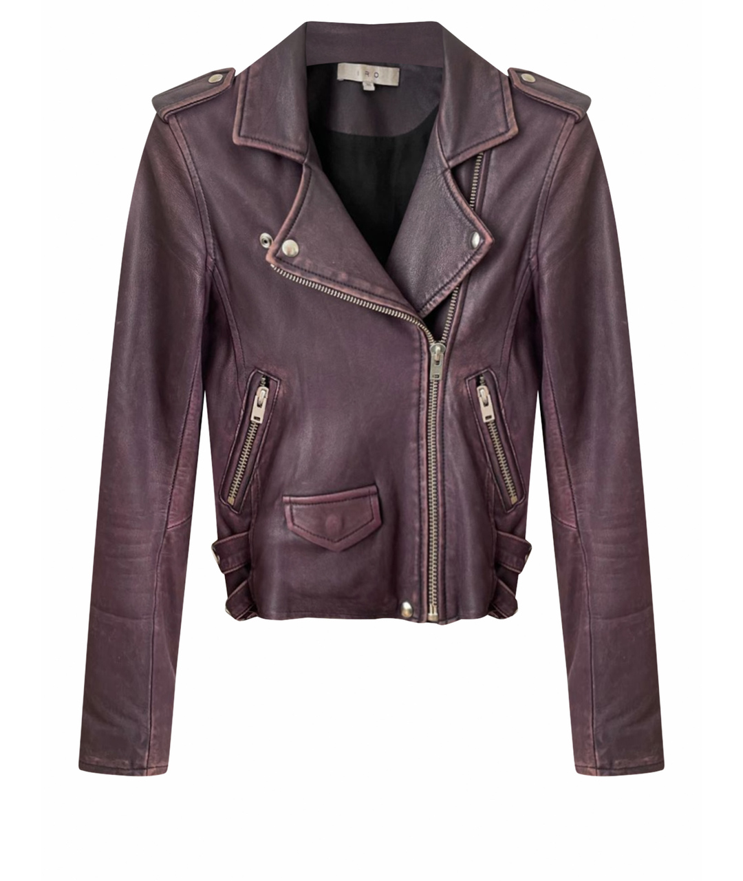 IRO Фиолетовая кожаная куртка, фото 1