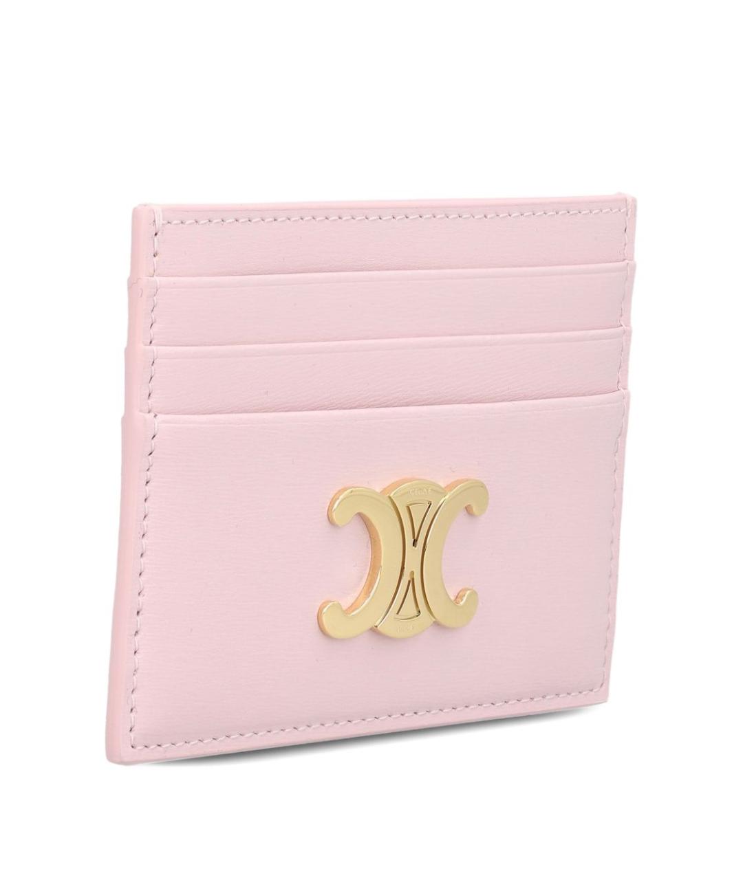 CELINE Розовый кожаный кардхолдер, фото 4