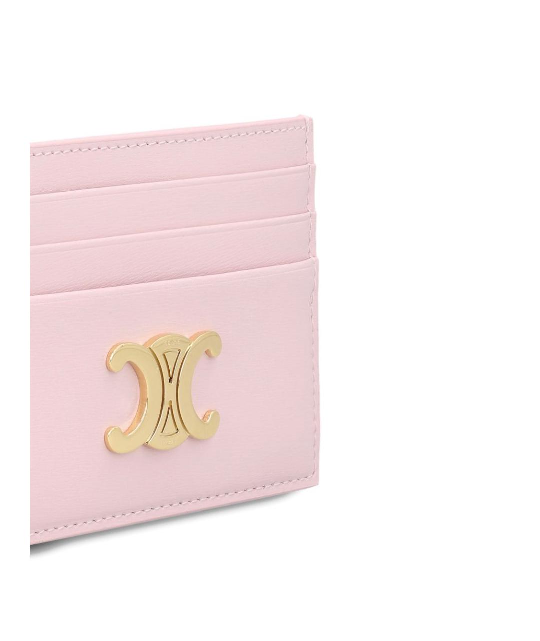 CELINE Розовый кожаный кардхолдер, фото 3