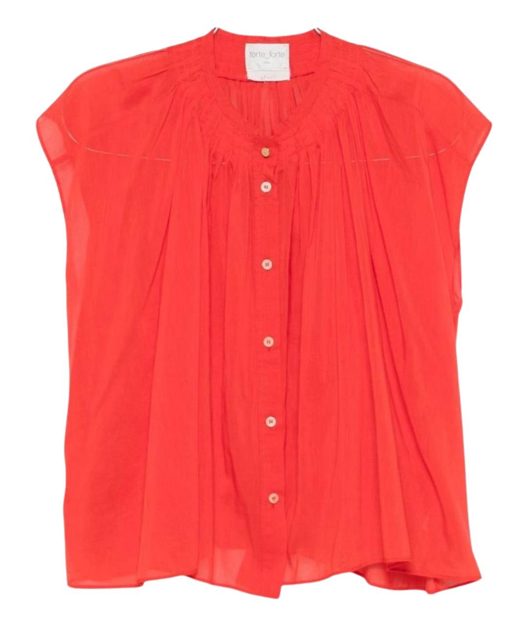 FORTE FORTE Красная хлопковая рубашка, фото 1