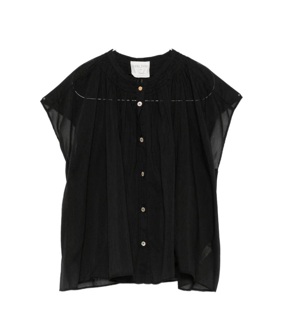 FORTE FORTE Черная хлопковая рубашка, фото 1