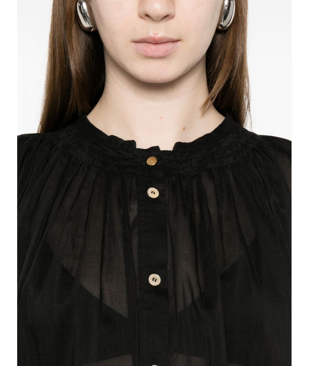 FORTE FORTE Черная хлопковая рубашка, фото 4