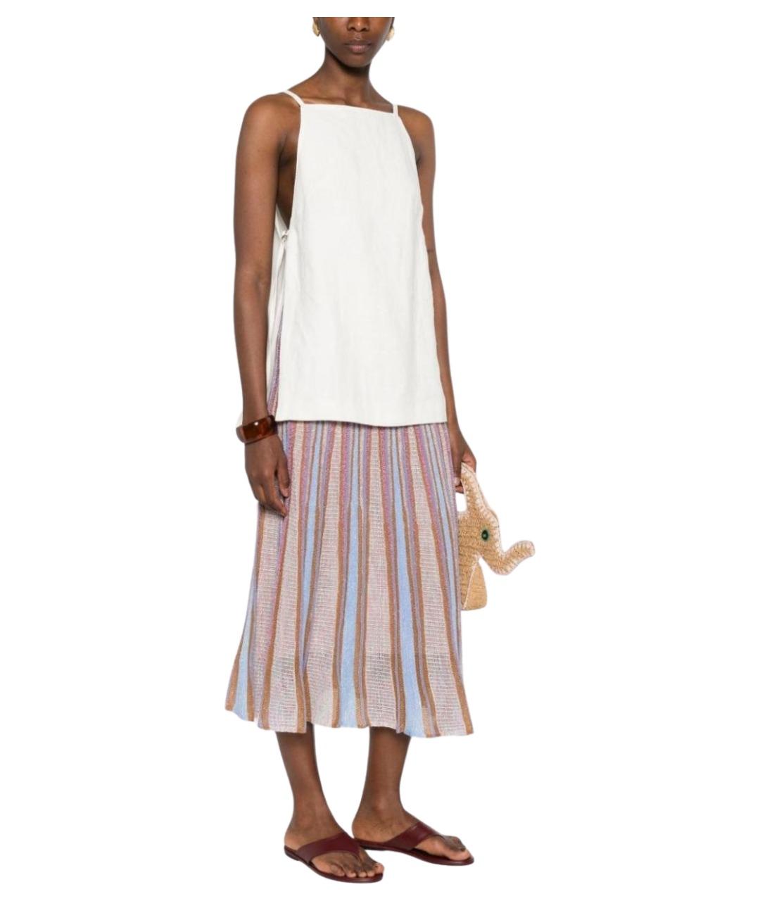 FORTE FORTE Коричневая вискозная юбка миди, фото 1