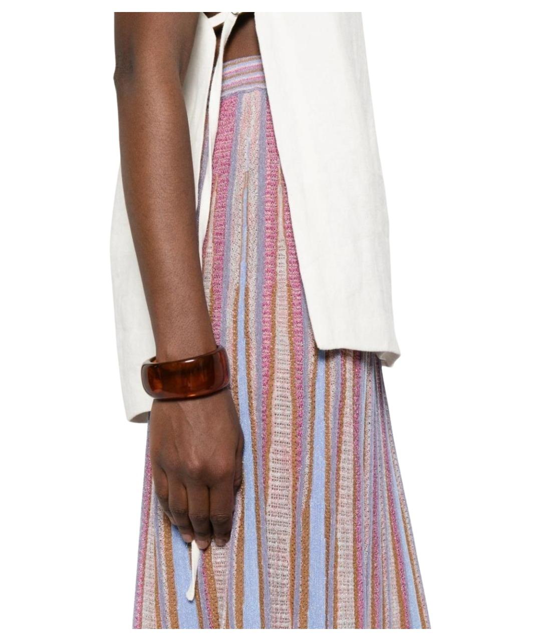 FORTE FORTE Коричневая вискозная юбка миди, фото 2