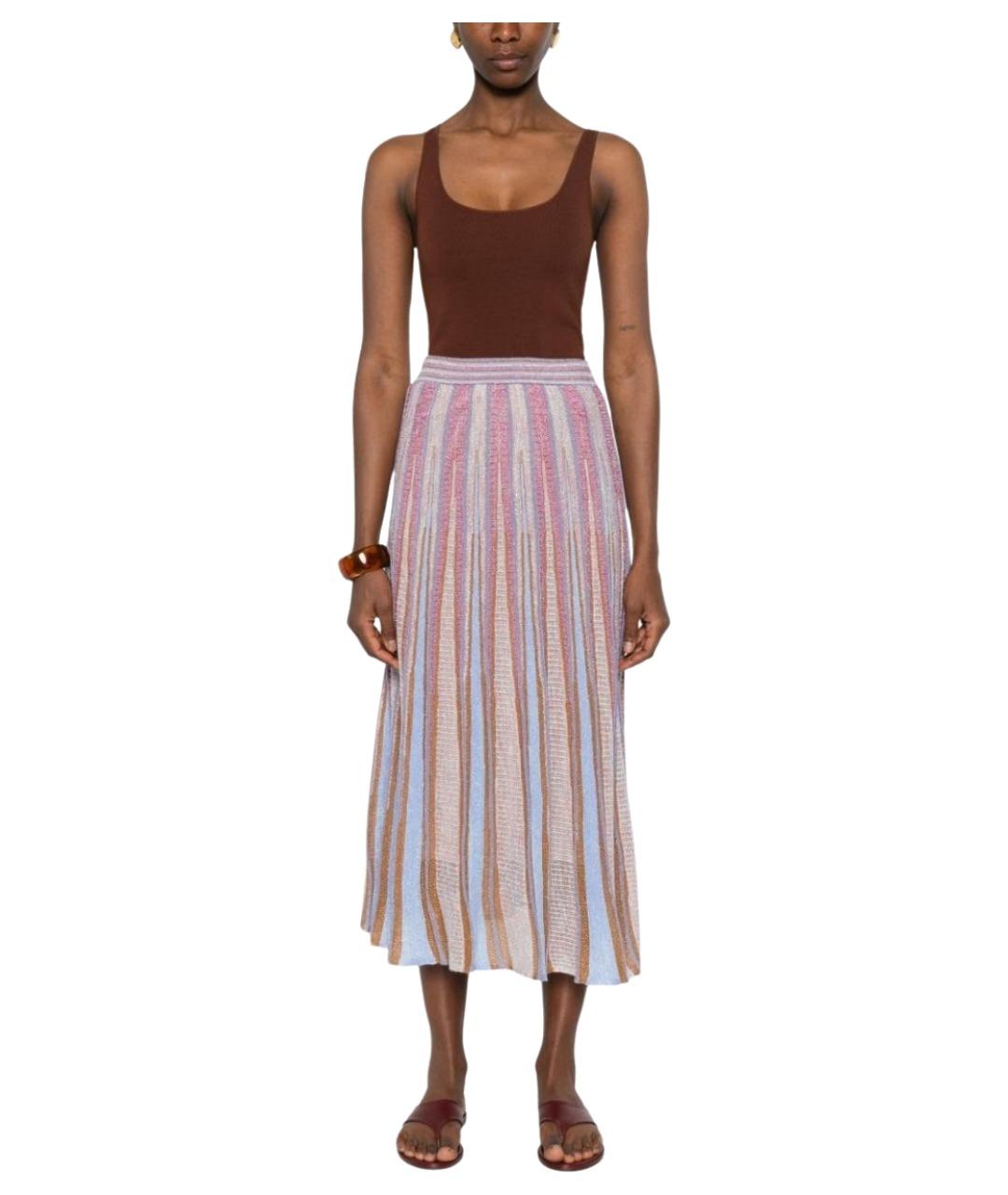 FORTE FORTE Коричневая вискозная юбка миди, фото 4